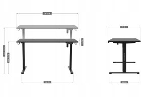 Biurko Elektryczne Regulowane 140 X 70 Cm Mark Adler Leader 7.4 Black 12