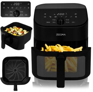 Frytkownica Beztłuszczowa Air Fryer Duża 6,5L1600W 10 Programów Xxl Mocna 1