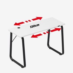 Biurko Gamingowe Komputerowe Huzaro Hero 1.5 White Dla Gracza 120Cm 11