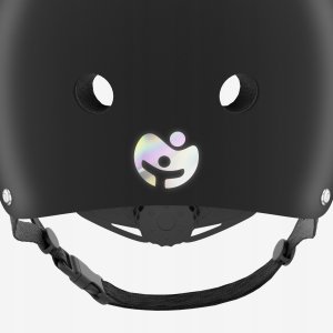 Kask Rowerowy Dziecięcy Tulano Czarny Lekki Regulowany 48-52 Cm Odblask 11