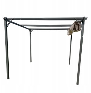 Metalowa pergola do ogrodu 3x4x2,3m beżowa, altana, pergola ogrodowa 4