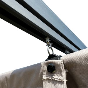 Metalowa pergola do ogrodu 3x4x2,3m beżowa, altana, pergola ogrodowa 8