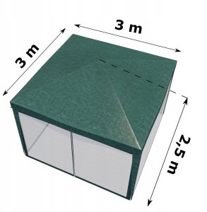 Bituxx PA3 NAMIOT OGRODOWY PAWILON 3X3 +MOSKITIERA 7