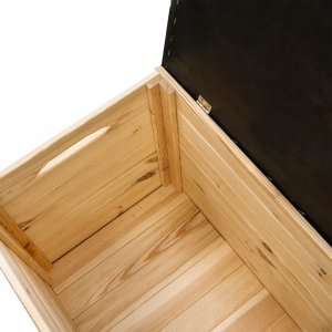 Duża Drewniana Skrzynia Ogrodowa Tapicerowana 100x40x50 cm 200L Kufer 11