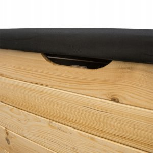 Duża Drewniana Skrzynia Ogrodowa Tapicerowana 100x40x50 cm 200L Kufer 13