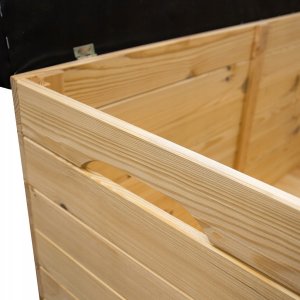 Duża Drewniana Skrzynia Ogrodowa Tapicerowana 100x40x50 cm 200L Kufer 14