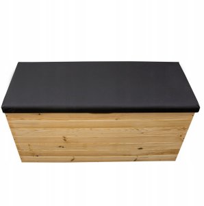 Duża Drewniana Skrzynia Ogrodowa Tapicerowana 100x40x50 cm 200L Kufer 3