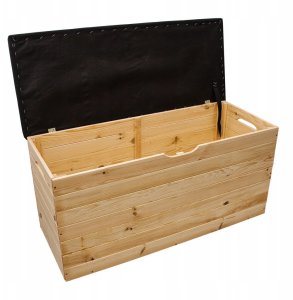 Duża Drewniana Skrzynia Ogrodowa Tapicerowana 100x40x50 cm 200L Kufer 7
