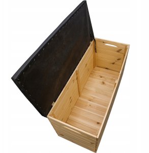 Duża Drewniana Skrzynia Ogrodowa Tapicerowana 100x40x50 cm 200L Kufer 8