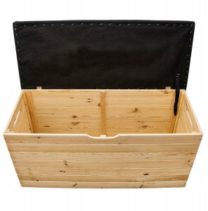 Duża Drewniana Skrzynia Ogrodowa Tapicerowana 100x40x50 cm 200L Kufer 9