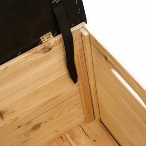 Duża Drewniana Skrzynia Ogrodowa Tapicerowana 100x40x50 cm 200L Kufer 10