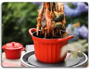 BUYDEEM Emaliowane naczynie żeliwne 1,8L, model CP541, kolor Koi Red 5