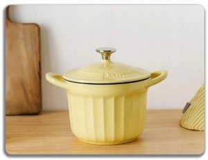 BUYDEEM Emaliowane naczynie żeliwne 1,8L, model CP541, kolor Mellow Yellow 3