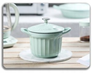 BUYDEEM Emaliowane naczynie żeliwne 1,8L, model CP541, kolor Cozy Greenish 4