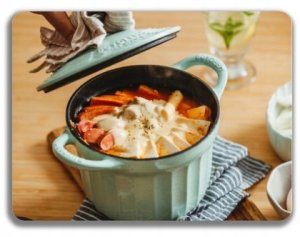 BUYDEEM Emaliowane naczynie żeliwne 1,8L, model CP541, kolor Cozy Greenish 5