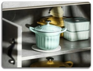 BUYDEEM Emaliowane naczynie żeliwne 1,8L, model CP541, kolor Cozy Greenish 8