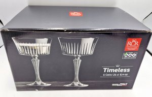 Crystal champagne glasses RCR Timeless, 260 ml, 6 pcs. 2