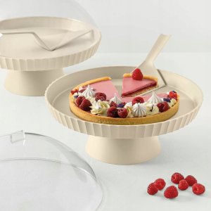 AGORA Patera do ciasta z pokrywą kremowa 2