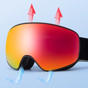 Gogle narciarskie Qunature Black dziecięce (rozmiar M/L) - czarne 12