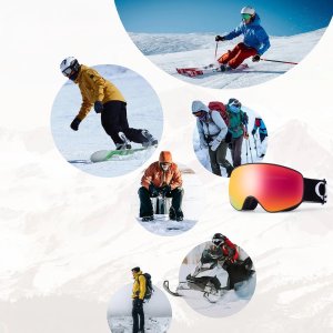 Gogle narciarskie Qunature Black dziecięce (rozmiar M/L) - czarne 2