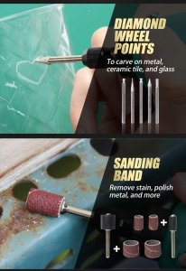 Priedai graviraimo irankiui 109 daliu PT-5100 Pro'sKit 5