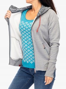 Bluza rozpinana damska Ocun Hoodie Zipper - grey paloma/silverscone 6