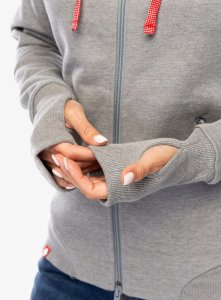 Bluza rozpinana damska Ocun Hoodie Zipper - grey paloma/silverscone 9