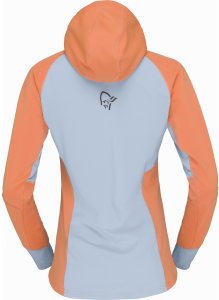 Bluza damska do biegania Norrona Senja Warm1 Hood - flamingo 1