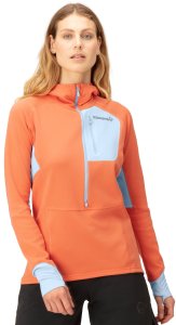 Bluza damska do biegania Norrona Senja Warm1 Hood - flamingo 1