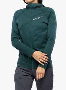 Bluza z kapturem damska Brubeck Thermo Wool by Pustelnik - green 3