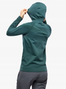 Bluza z kapturem damska Brubeck Thermo Wool by Pustelnik - green 5