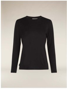 Bluzka damska z długim rękawem Icebreaker Merino 150 Tech Lite LS Tee - black 1