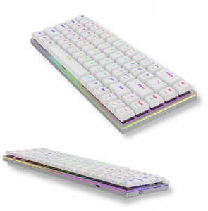 AQIRYS Klawiatura mechaniczna 65%/68 klawiszy Dual Mode: Wirelles&BT+Wired AGENA white 3