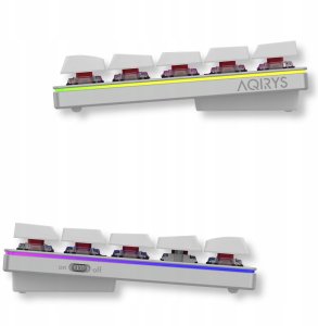AQIRYS Klawiatura mechaniczna 65%/68 klawiszy Dual Mode: Wirelles&BT+Wired AGENA white 4