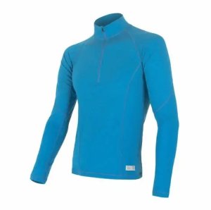 Bluza techniczna Sensor Merino DF Tee L/S Zip - blue 1