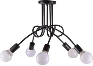 Lampa sufitowa metalowa loft supła wisząca AT42-5SZ-Black 1