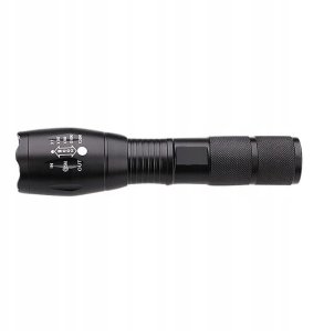 Latarka LED z teleskopowym zoom-em czarna 1