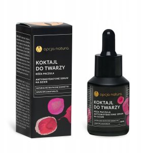 OPCJA NATURA_Koktajl do twarzy, antyoksydacyjne serum na dzień Róża i Paczula 30ml 1