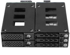 JOUJYE Backplane JJ-N-2937NVMe16 fuer 2x2,5 Zoll NVMe U.2 + 3x2,5 Zoll HDD/SSD SATA3/SAS3 bis 12Gbps MiniSAS HD SFF8643 Anschluss 1