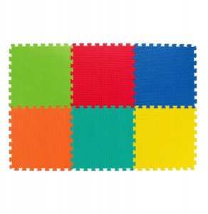 Mata Piankowa Puzzle Piankowe do Zabawy dla Dzieci Edukacyjna Kolory 6 Szt. 1