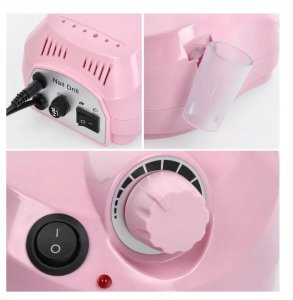 Profesjonalna maszyna do manicure frezarka do paznokci MJ120 różowa 4