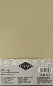 Satin fitted sheet CREYA BEJ V9, cream color, 180 x 200 + 25 cm, 100% cotton 2