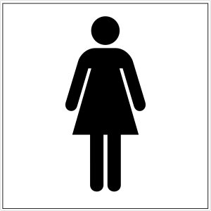 STICKER TOILET FOR WOMEN 70X120MM 1