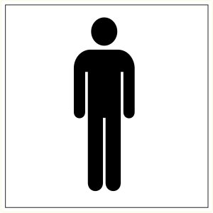STICKER TOILET FOR MEN 70X120MM 1