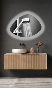MIRROR WITH LED LUNA ORGANIC 50X70 2
