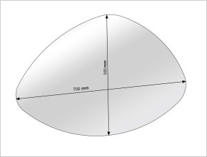MIRROR WITH LED LUNA ORGANIC 50X70 5