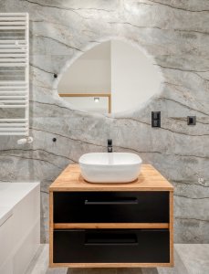 MIRROR WITH LED LUNA ORGANIC 50X70 6