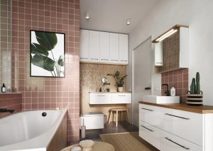 Blat łazienkowy 80x46cm Dąb craft złoty płyta meblowa laminowana 3