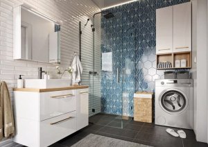 Blat łazienkowy 80x46cm Dąb craft złoty płyta meblowa laminowana 4