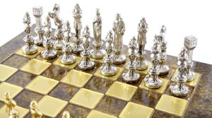 Ekskluzywne, duże szachy metalowe -  Renesans - S9BRO 1
